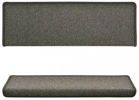 15 db sötétszürke lépcsőszőnyeg 65x21x4 cm