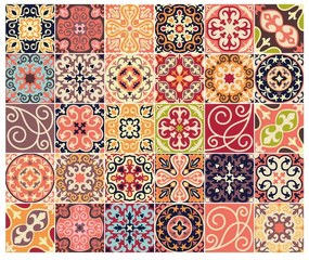 Cement Tiles La Valette 30 db-os falmatrica szett, 10 x 10 cm - Ambiance