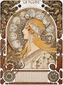 Reprodukció Poster for the magazine “La plume”, Alfons Mucha