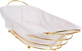 Kenyérkosár Zsemle Kenyér Fém Arany Konyha Otthon Lakás