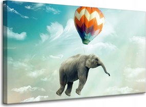 Vászonkép Absztrakt Repülő elefánt Művészet 100x60 cm