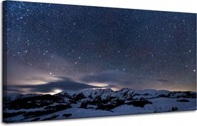 Vászonkép Kozmosz Természet Hegyek a hóban Természet Csillagászat 120x60