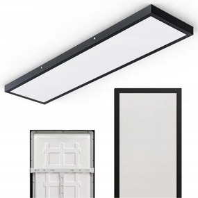 LED felületre szerelhető panel LED/60W/230V 30x120 cm fekete