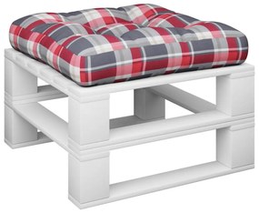 piros kockás szövet raklappárna 58 x 58 x 10 cm