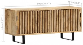 tömör mangófa TV-szekrény 90 x 30 x 40 cm