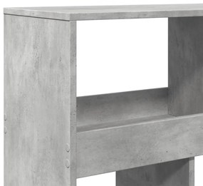 betonszürke szerelt fa könyvespolc 100 x 33 x 187,5 cm