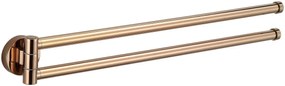 Mexen tartozékok, Remo 2 karos forgatható törölközőtartó, rózsaszín arany, 70507255-60