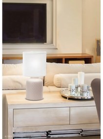 Bézs asztali lámpa textil búrával (magasság 32 cm) Iner – Candellux Lighting