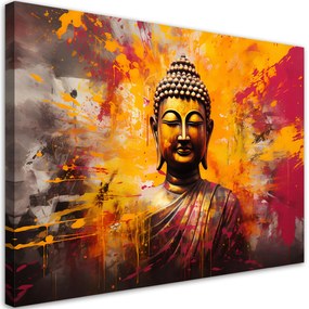 Gario Vászonkép Buddha szobor egy absztrakt háttér Méret: 60 x 40 cm