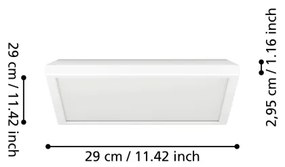 Eglo 901474 -LED RGBW Dimmelhető fürdőszoba Világítás ROVITO-Z 13,4W/230V 29x29cm IP44 fehér
