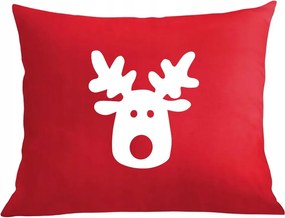 Párna párnahuzat Karácsonyi nyomtatás Rénszarvas Rudolf Mikulás segítő