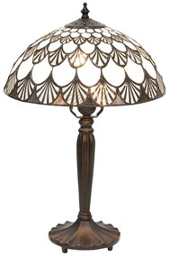 Tiffany asztali lámpa Barna Ø 31x46 cm