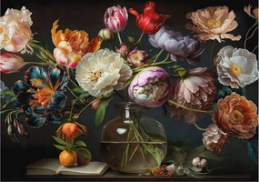 Divatos Flizelin Tapéta Ragasztó Fali 3D Virágos csokor 312x219 Ragasztó