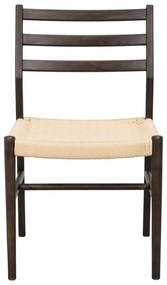 Natúr színű-sötétbarna étkezőszék szett 2 db-os Harlan – Rowico