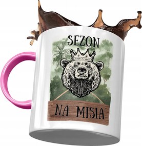 Rózsaszín bögre macival Aranyos mackó ajándék fényképes nyomtatással