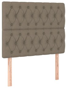 tópszínű szövet LED-es fejtámla 90x7x118/128 cm