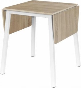 Étkezőszék, MDF fóliázott/fém, tölgy sonoma/fehér, 60-120x60 cm, MAURO