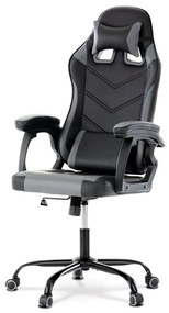 Szürke Ekobőr Gamer Szék, Hinta Mechanikával. KA-L626 GREY