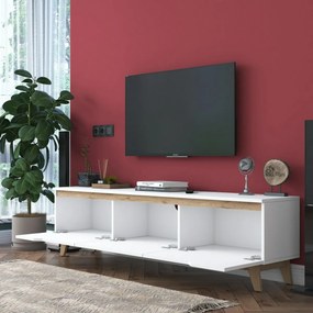 Dite White and Walnut TV-asztal