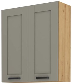 Felső kétajtós konyhai szekrény Lucid 80 G 90 2F (artisan tölgy + claygrey). 1045504
