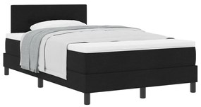 Box Spring ágy matraccal fekete 120x190 cm szövet