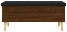 barna tölgy színű szerelt fa tárolópad 102x42x46 cm