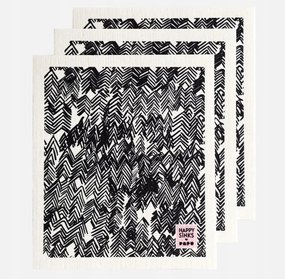 Happy Sinks Papu Konyhai törlőkendő 3 db-os, fekete