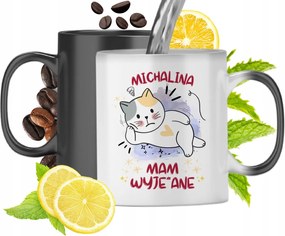 Mágikus bögre Michalina fekete matt nyomott mintával 330ml