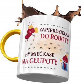 Sárga Vicces Bögre Robot Nyomtatott Fotóval