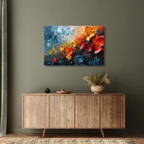 Kép - Virágok absztrakt festménye III. (90x60 cm)