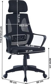 Irodai szék, fekete szövet, TAXIS NEW