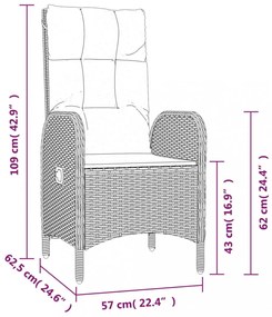 2 db szürke polyrattan kültéri szék