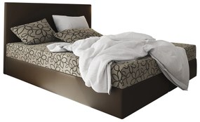 Franciaágy Boxspring 140 cm Lilac (minta + barna) (matraccal és tárolóhellyel). 1046641