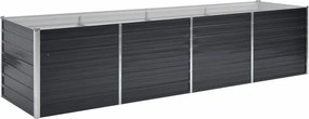 vidaXL antracitszürke horganyzott acél kerti magaságyás 320x80x77 cm