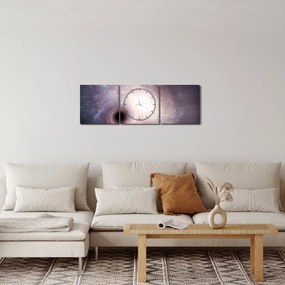 Kép - Spirálgalaxisok (órával) (90x30 cm)