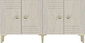 Lessi 150 - White, Travertine
