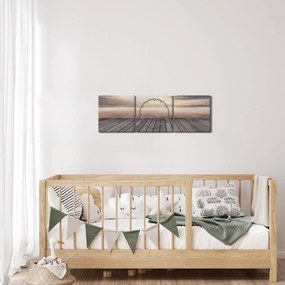 Kép - Móló naplementében (órával) (90x30 cm)