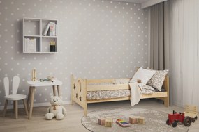 Gyermekágy MOON 80 x 160 cm, fenyő Ágyrács: Lamellás ágyrács, Matrac: EASYSOFT 8 cm matrac