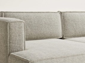 Bézs zsenília kinyitható-tárolóhelyes sarokkanapé (bal oldali-heverő résszel) Velto – Maison de Rêve