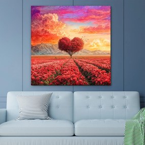 DUBLEZ | Romantikus kép - Szív alakú fa