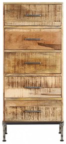 tömör mangófa fiókos szekrény 45 x 35 x 106 cm