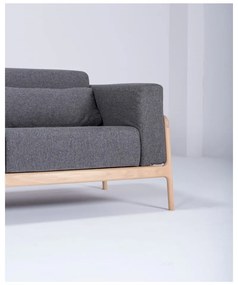 Fawn sötétszürke kanapé tölgyfából, 180 cm - Gazzda