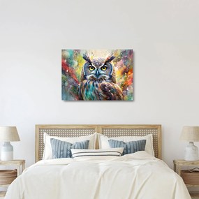 Üveg kép - Egy bagoly festménye (70x50 cm)