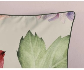 Bézs kétszemélyes-hosszabbított pamut-szatén ágyneműhuzat 200x220 cm Fiori – Descanso