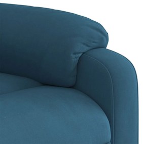 vidaXL kék bársony dönthető fotel
