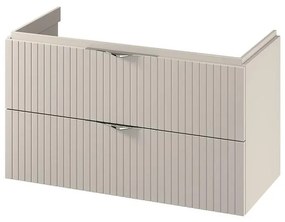 Cersanit S1015-013 - Függesztett mosdó alatti fürdőszobaszekrény TIRSO 100x45 cm bézs