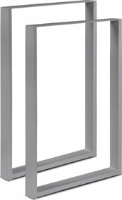 Fém lábak íróasztalhoz Profil 4x2 cm 50x72 szürke