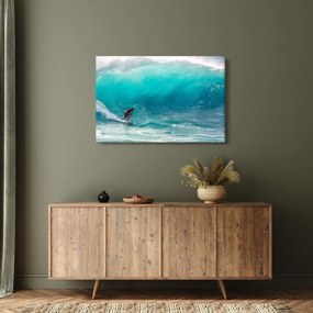 Szörfösök képe a hullámokban (90x60 cm)