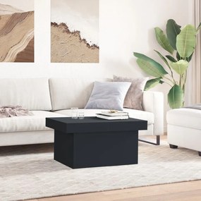 Fekete szerelt fa dohányzóasztal 80 x 55 x 40 cm