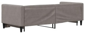 tópszínű kihúzható szövet heverő 80 x 200 cm